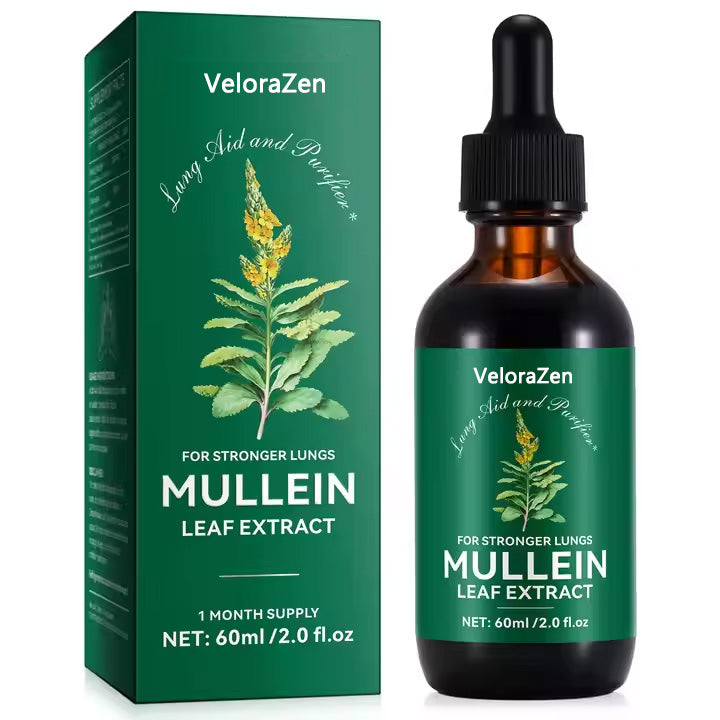 100% Natural Lung Cleanse Detox Mullein Leaf Extract Drops