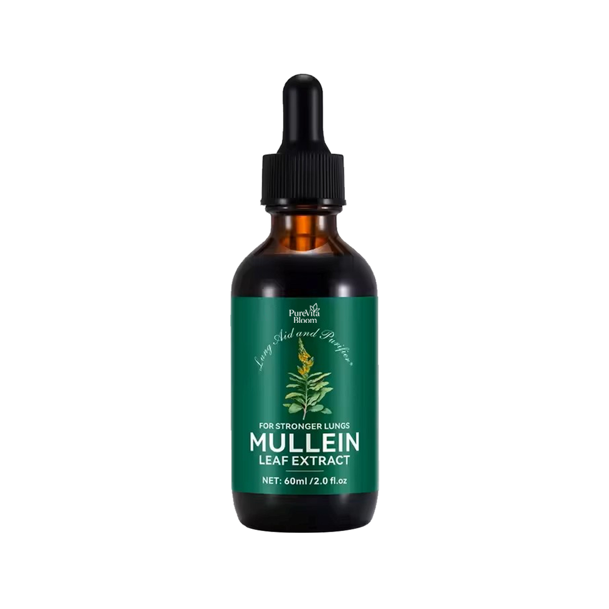 100% Natural Lung Cleanse Detox Mullein Leaf Extract Drops